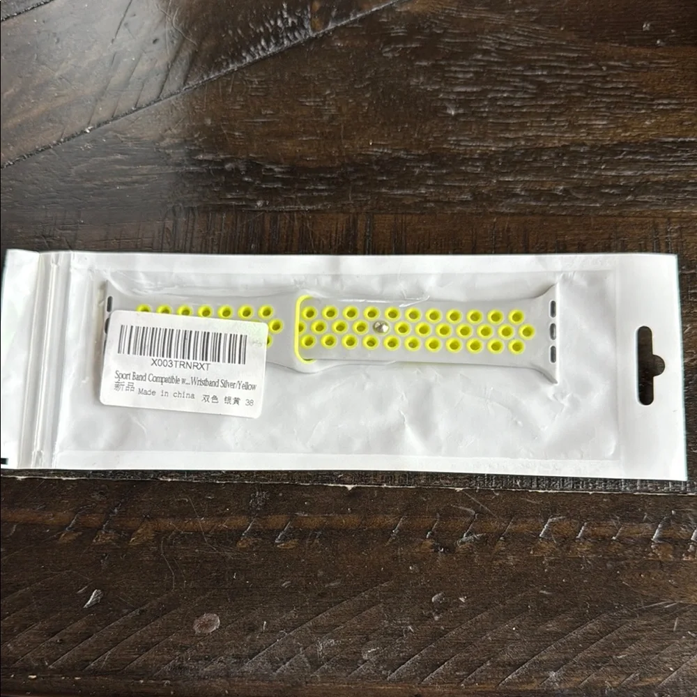 Gray and Yellow Smartwatch Band